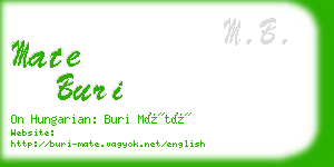 mate buri business card